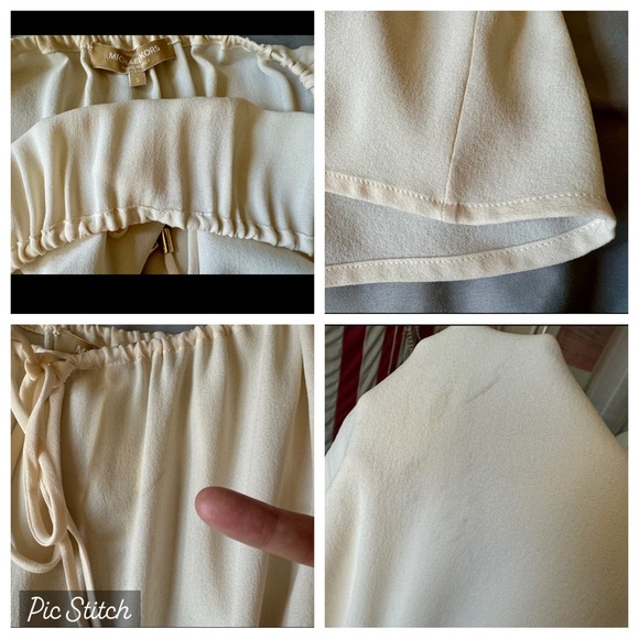 MICHAEL KORS boho Peasant Blouse S 70s 80s Shirt Hippie Free People Penny Lane - Picture 10 of 10